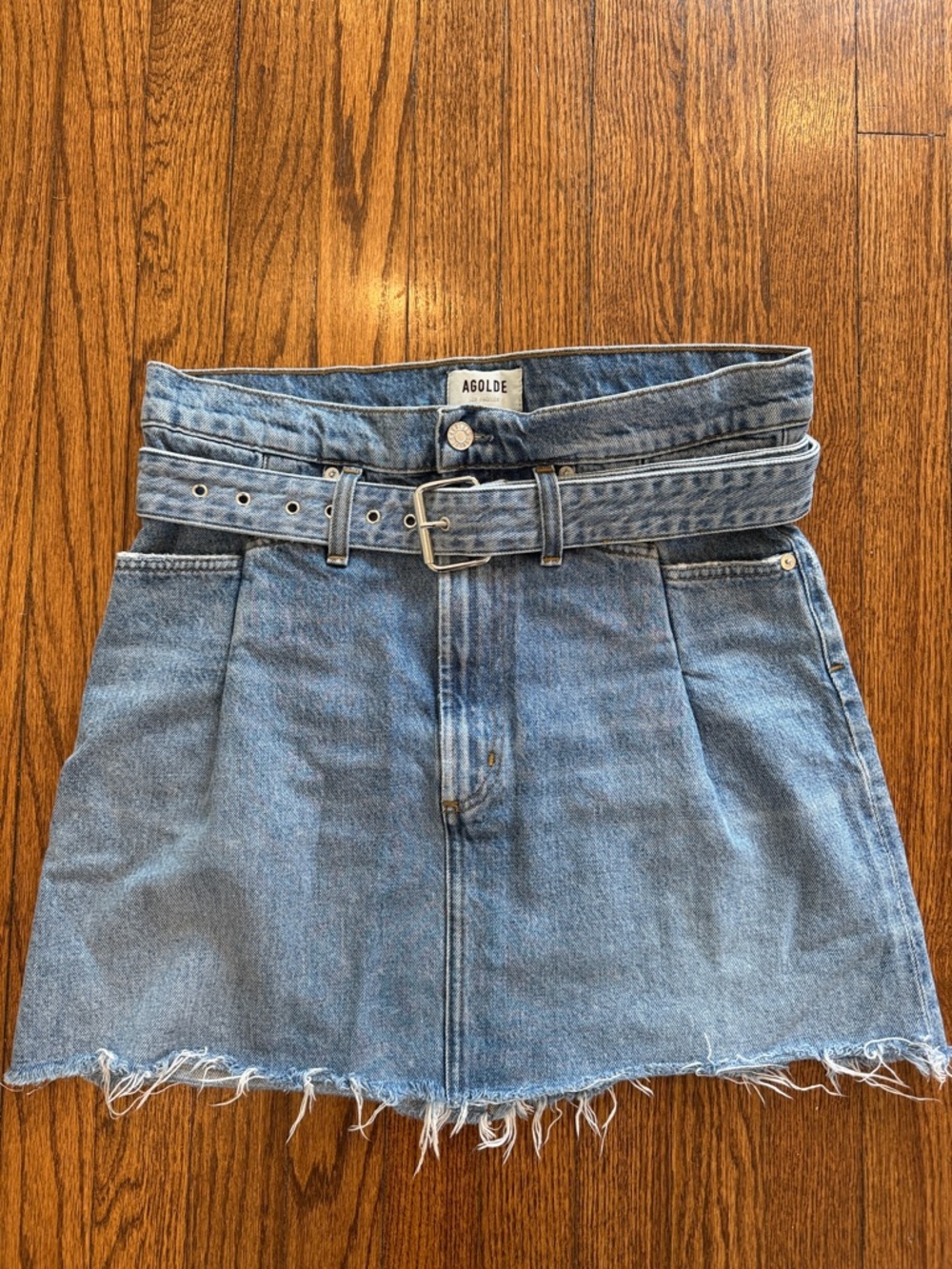 AGOLDE '90s Slim Denim Mini Skirt